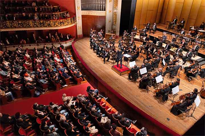 Estão vinculados ao teatro a Orquestra Sinfônica Municipal de São Paulo, o Coro Lírico Municipal, o Balé da Cidade de São Paulo, além de escolas de música e dança. 
