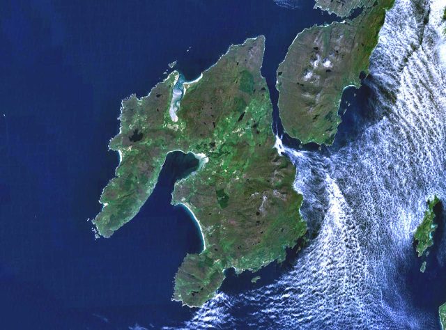Ilha Islay, Escócia – Domínio Público/NASA