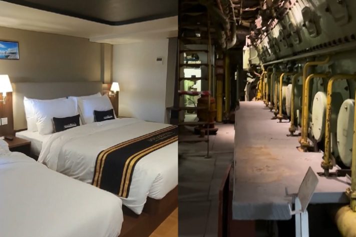Navio construído na época do Titanic vira hotel de luxo na Indonésia - Montagem/Reprodução