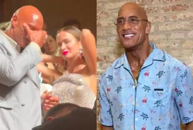 Após mudança radical para viver personagem, Dwayne Johnson agradece Emily Blunt: ‘Acreditou em mim’