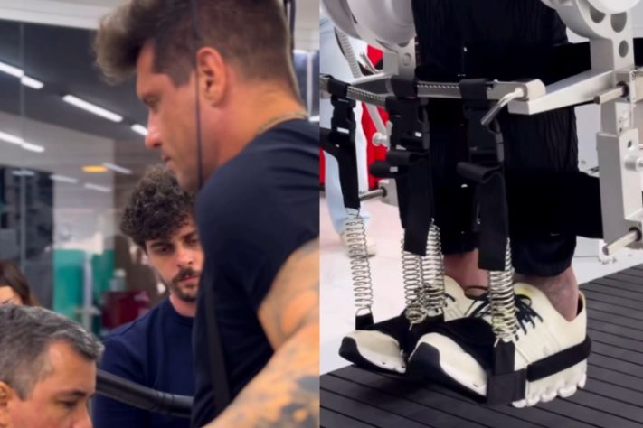 Fernando Fernandes fala sobre sensação de voltar a andar com uso de exoesqueleto - Montagem/Reprodução/Redes Sociais