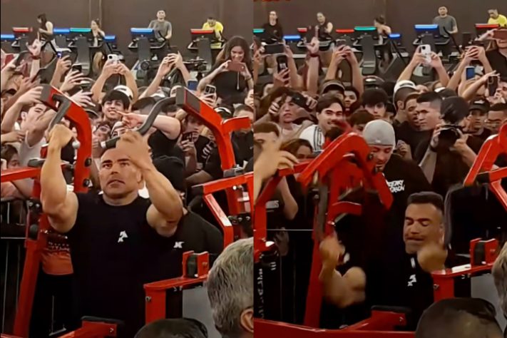 Vídeos mostrando multidão em academia de Fortaleza viralizaram nas redes sociais em agosto de 2025 - Reprodução/Redes Sociais