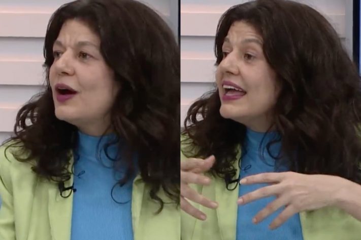 Performance surpresa de Gilda Nomacce durante entrevista viraliza nas redes — Montagem/Reprodução/TV Mirante