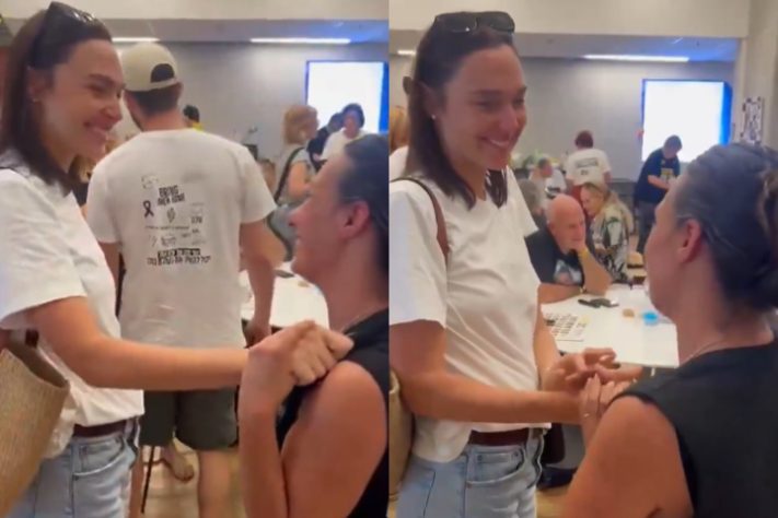 Gal Gadot visita famílias dos sequestrados pelo grupo terrorista Hamas - Montagem/Reprodução/X 