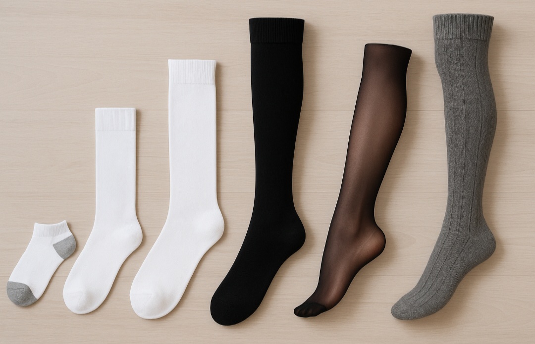 Hoje existem incontáveis tipos e modelos de meias, desde as esportivas até as sociais, passando por meias-calças e versões térmicas. Elas podem ser curtas, médias, longas, até acima do joelho, sempre adaptadas a necessidades e estilos.
