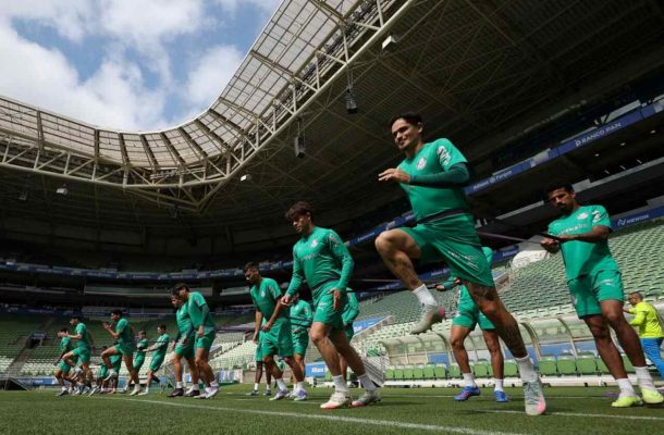 Palmeiras treina no Allianz e encerra preparação para o jogo contra o Inter