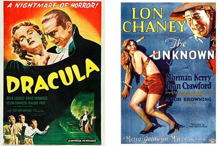 Tod Browning (1880-1962) - Americano ficou conhecido por explorar o macabro e o grotesco, destacando-se com 