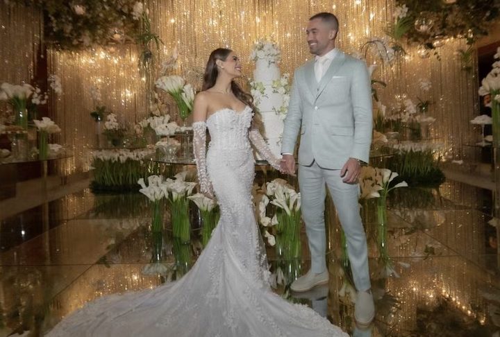 O casal oficializou a união com uma festa para 150 convidados na Casa do Alto, no Alto da Boa Vista, no dia 10 de outubro.