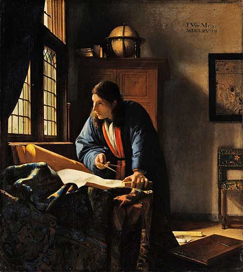 Johannes Vermeer nasceu em Delft, Holanda, em 31 de outubro de 1632. Era filho de um comerciante de arte, o que lhe deu uma familiaridade com este tipo de mercado.