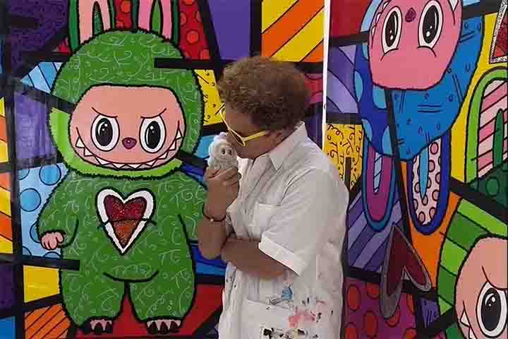 Romero Britto entra na onda do Labubu - Romero Britto, artista plástico pernambucano - Reprodução/Instagram