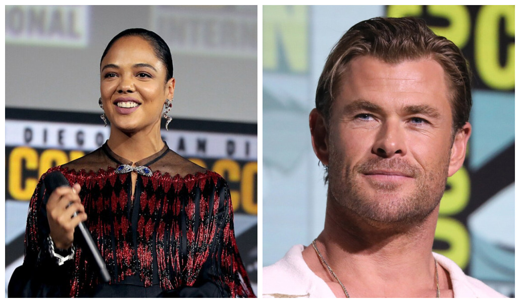 Tessa Thompson elogia Chris Hemsworth: “Um bebê com músculos”