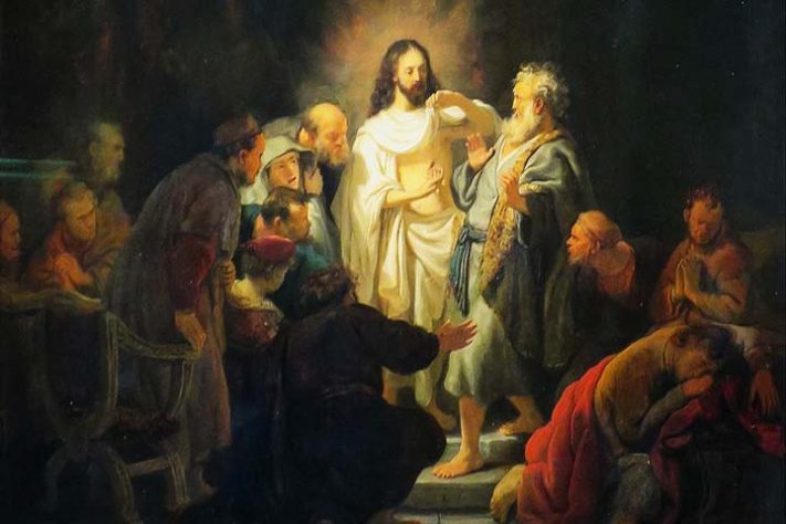A Incredulidade de São Tomás (1660) - Rembrandt Harmenszoon van Rijn, pintor e gravurista[1] holandês -Domínio Publioco/Wikimédia Commons