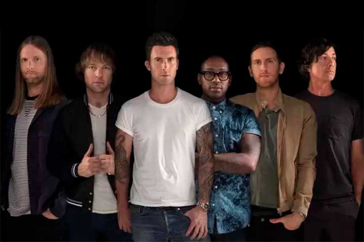 Maroon 5, é uma banda dos Estados Unidos de pop que se originou em Los Angeles, Califórnia - Divulgação