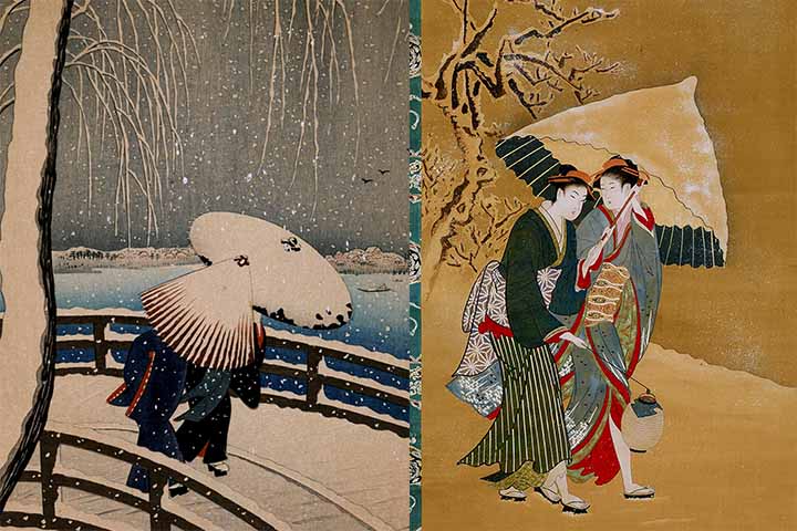 O guarda-chuva faz parte do imaginário cultural e social dos japoneses. Tanto que o kasa y?kai aparece, de forma constante, em pinturas e pergaminhos como 