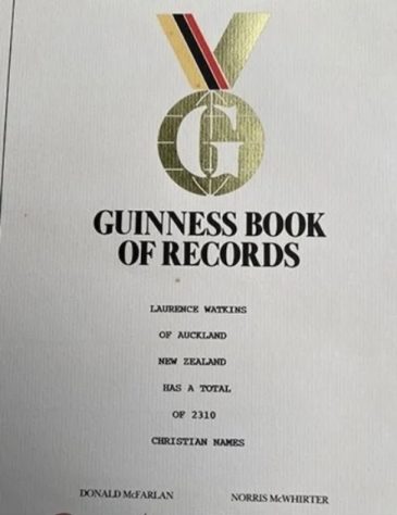 Neozelandês tem nome mais longo do mundo que leva 20 minutos para ser lido - Reprodução/Guinness World Records