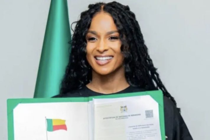 Cantora Ciara recebeu a cidadania do Benin - Divulgação/Governo do Benin