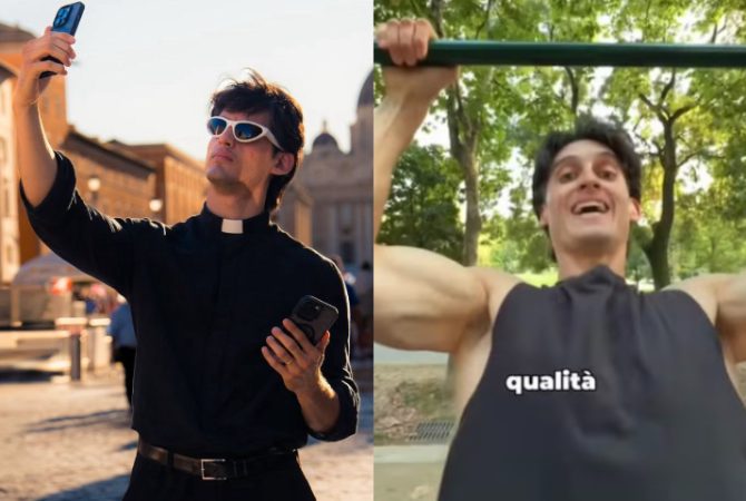 Padre italiano que exibe músculos na internet recebe advertência de superiores: ‘Inapropriado’