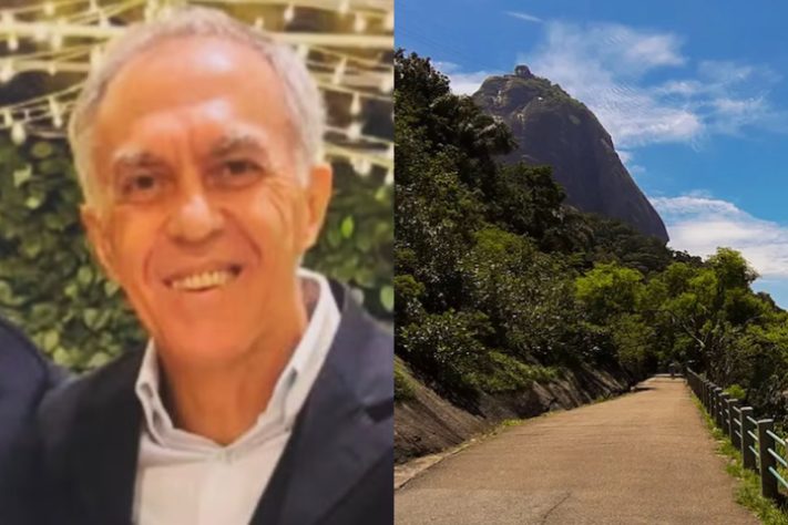 Professor universitário aposentado se perdeu enquanto fazia trilha no Morro da Urca, no Rio de Janeiro - Montagem/Reprodução/Divulgação