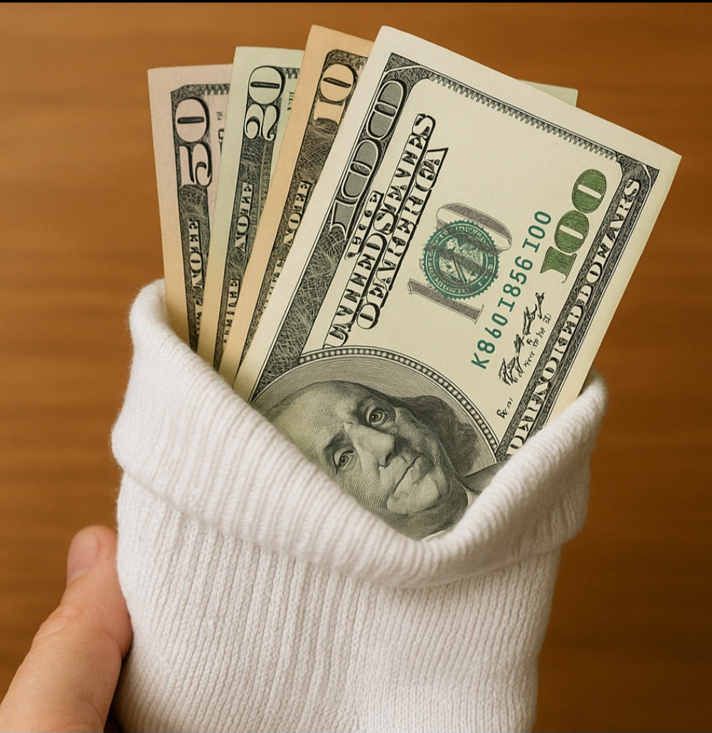 A expressão “pé de meia” surgiu em Portugal e no Brasil, no sentido figurado de economia pessoal. Como as pessoas guardavam dinheiro escondido em meias, a expressão virou sinônimo de poupança ou reserva financeira.