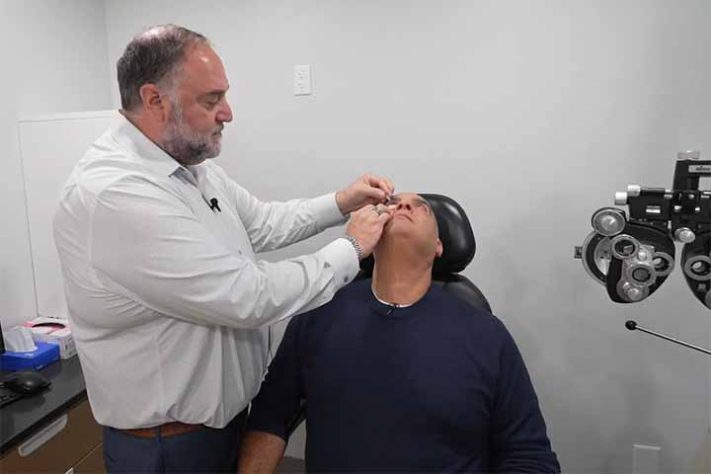 Colírio para reduzir uso de óculos