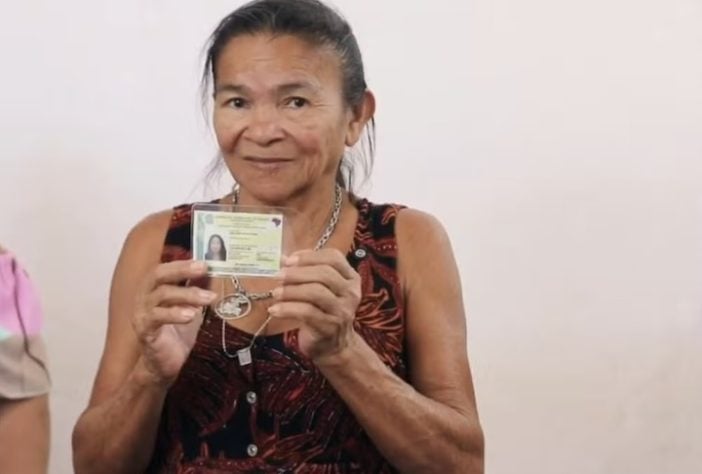 Maria da Imaculada Conceição viveu cerca de 70 anos sem documentos oficiais — Divulgação/Defensoria Pública do Ceará
