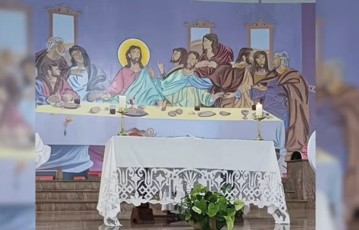 Santa Ceia de artista bambuiense de 1974 - Reprodução/Redes Sociais