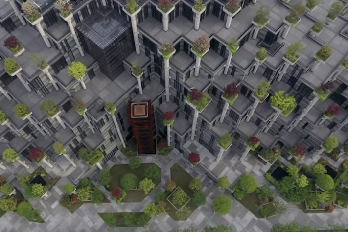 'Sky Gardens', Megacomplexo com mil árvores em colunas chama a atenção em Xangai, na China - Reprodução/YouTube