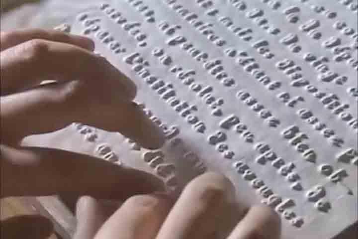 Louis Braille , criador do sistema de leitura por tato para cegos que recebeu seu nome, braille - Reprodução do Youtube Canal Film 25 production