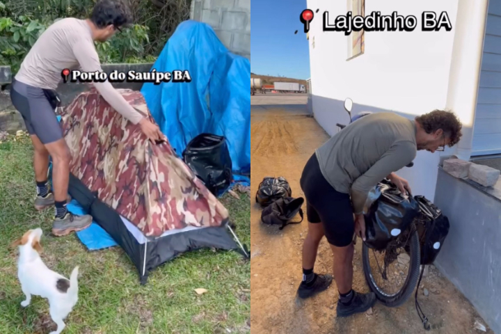 A companheira de quatro patas viaja com conforto e seguranÃ§a, usufruindo de malas personalizadas, uma cesta com cobertura UV e um tapete gelado. 