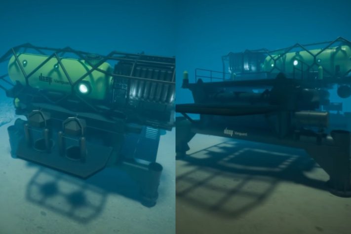 Vanguard, cápsula subaquática feita para viver no fundo do mar - Montagem/Reprodução @deepengineered