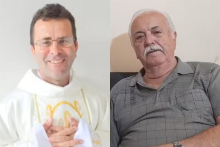 Locutor critica obra de restauração da Santa Ceia e é agredido por padre ao vivo - Montagem/Reprodução Diocese de Luz/Redes Sociais