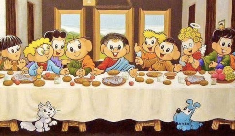 Releitura de Santa Ceia da Turma da Mônica