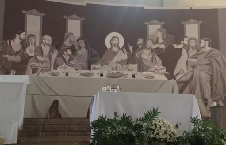 Santa Ceia de artista bambuiense de 1974 - Reprodução/Redes Sociais