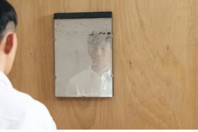 Estragou: Voluntário tenta tirar “poeira” de espelho em museu, mas era obra de arte