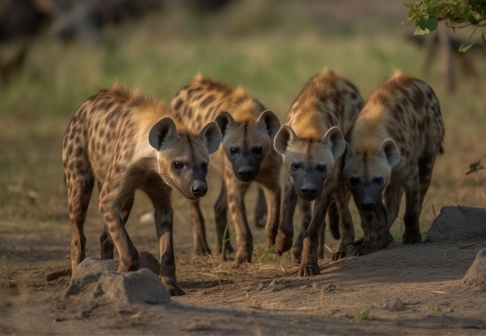A marcação territorial é feita por ambos os gêneros por meio de secreções liberadas por glândulas próximas à região anal, que deixam odor forte na vegetação. Além de predadoras habilidosas, as hienas desempenham papel ecológico essencial.