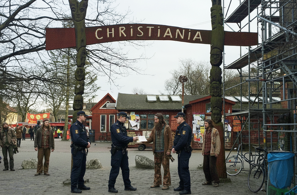 A relação entre Christiania e o governo dinamarquês é marcada por tensões e negociações. O Estado reconhece parcialmente a comunidade, mas busca impor regras legais. Em diversos momentos houve tentativas de fechamento ou regularização. Ainda assim, resiste como espaço autônomo e contestador.