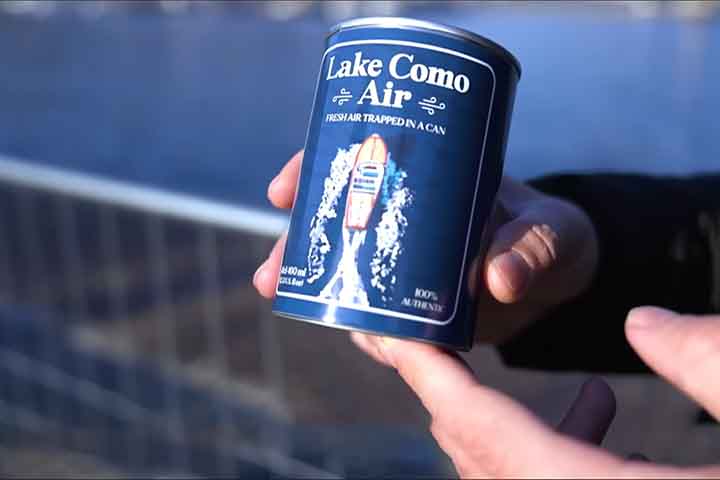 'Ar enlatado' de ponto turístico é vendido como souvenir na Itália - Reprodução do Youtube Canal Domingo Espetacular