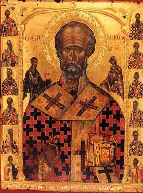 São Nicolau viveu no século IV na cidade de Myra, atualmente Demre, na Turquia, uma cidade portuária na antiga região da Lícia.