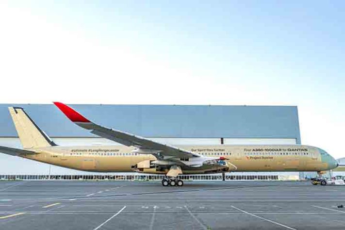 Airbus A350-1000ULR, da companhia aérea australiana Qantas - Divulgação