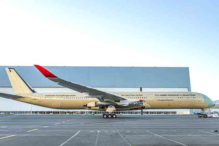 Airbus A350-1000ULR, da companhia aérea australiana Qantas - Divulgação