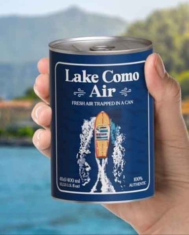 Empresa vende ar enlatado do Lago di Como, na Itália
