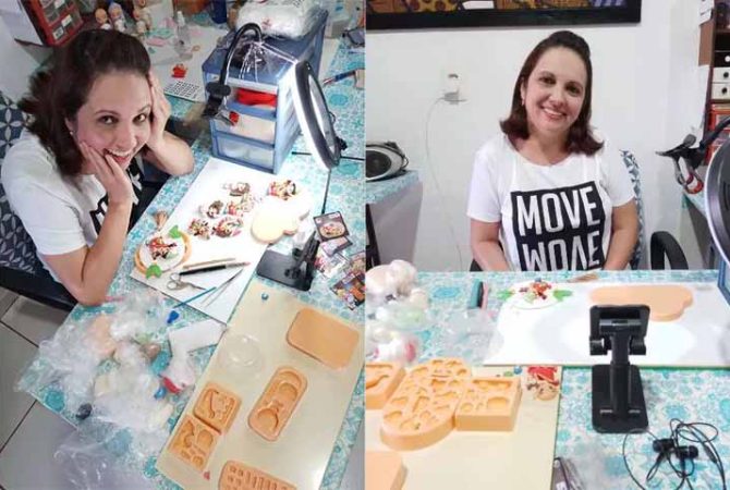 Parceria e moldes: a trajetória de 20 anos das irmãs Cerutti na arte em biscuit