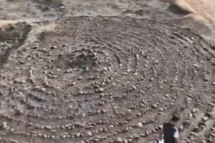 O labirinto foi identificado de forma acidental durante atividades de conservação ambiental. 