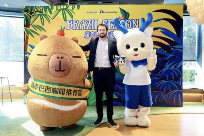 Maior rede de cafeterias da China faz propaganda do café do Brasil graças a parceria - Divulgação/ApexBrasil