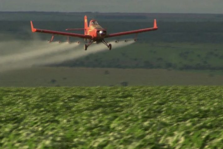 Aplicação de agrotóxico - Reprodução/GloboNews