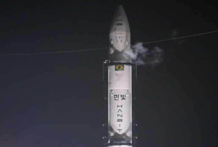 Foguete sul-coreano HANBIT-Nano explodiu após ser lançado no Maranhão - Reprodução/Innospace