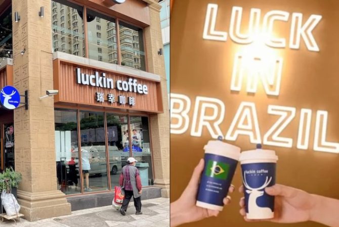 Maior rede de cafeterias da China faz campanha nacional em homenagem ao Brasil