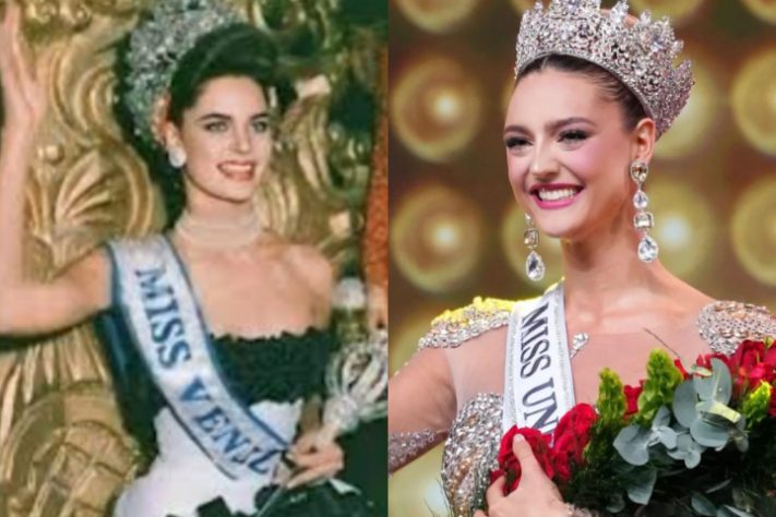 Clara Vegas Goetz é eleita Miss Venezuela em 2025 | Andreina Goetz, mãe de Clara, venceu o Miss Venezuela em 1990 - Montagem/Reprodução Redes Sociais/@claravegasgoetz 