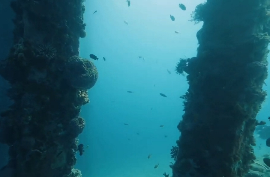 A região tem clima úmido e montanhoso, mas a água do lago permanece relativamente fria. Além dessa estabilidade térmica contribuir para a preservação das construções, o ecossistema ao redor se adaptou ao lago artificial ao longo das décadas.