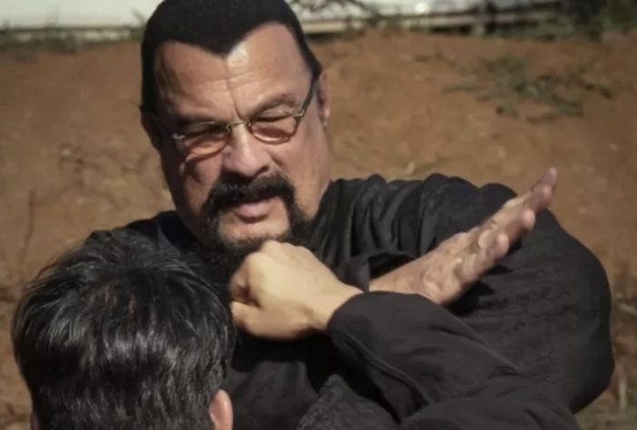 Steven Seagal em filmagem de 